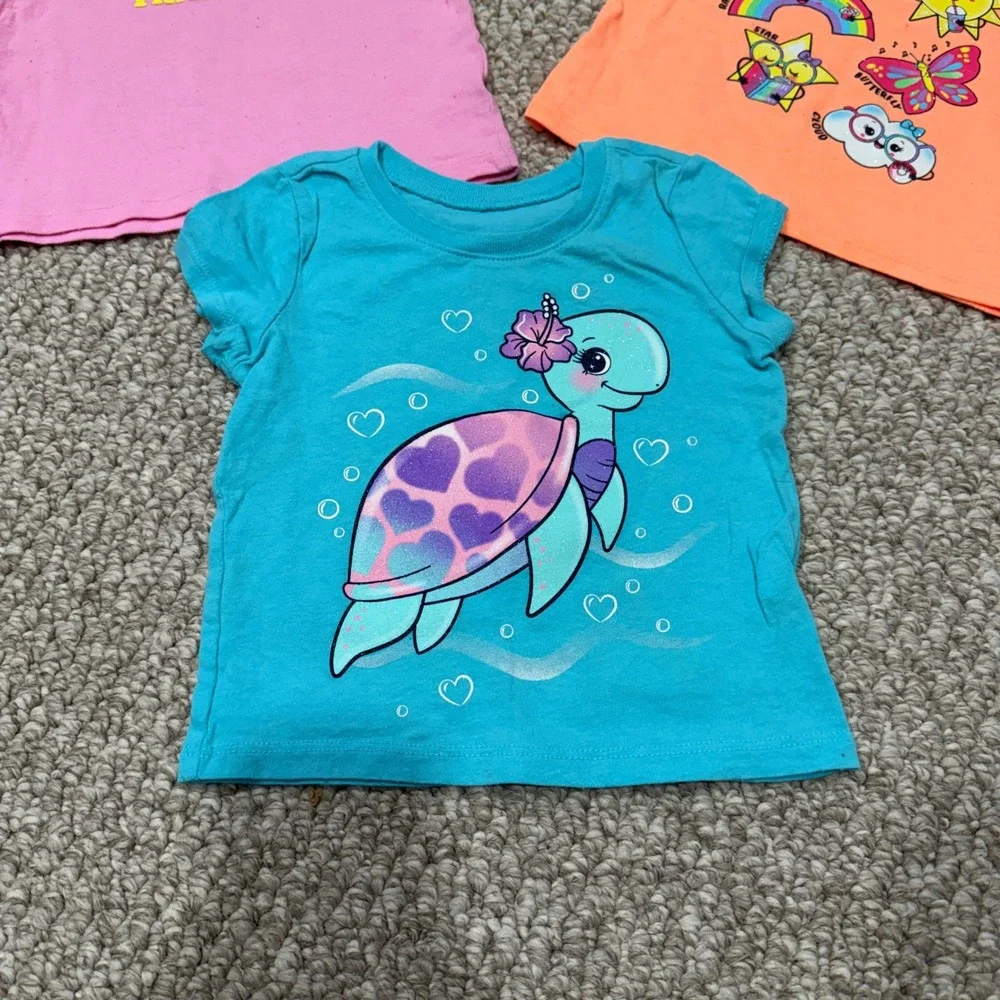 Childrens Place Toddler Girls Size 12-18 Months‎ 3 Pcs T Shirts